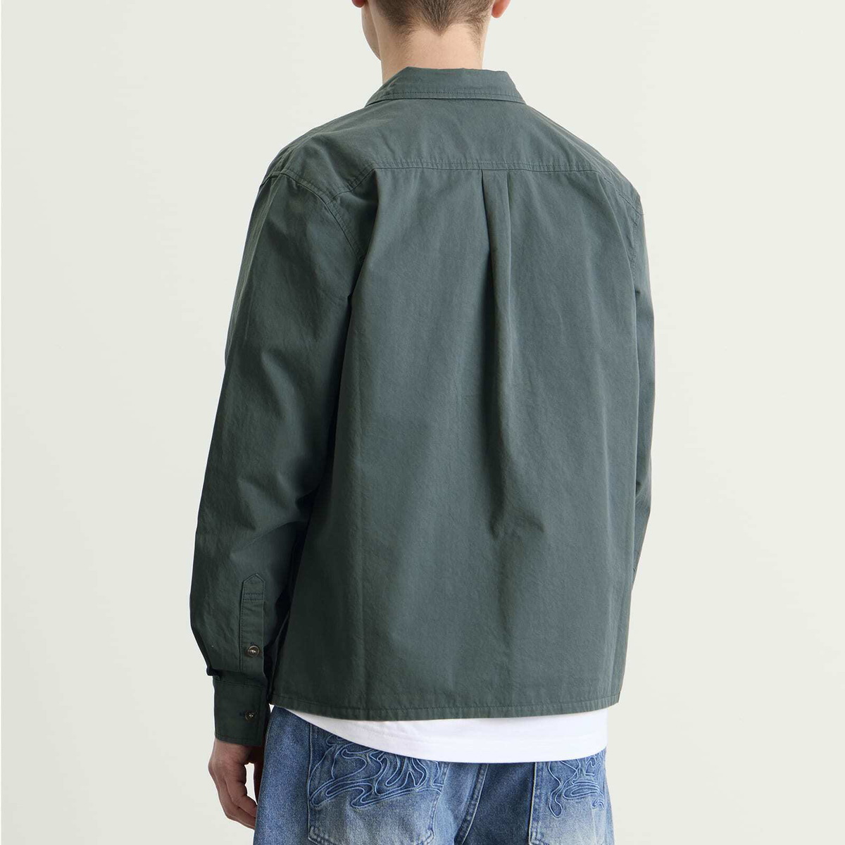 Butter Goods Men's Fade Button Up Shirt in Washed Navy