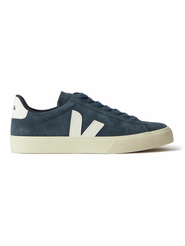 Photo: Veja - Campo Leather-Trimmed Suede Sneakers - Blue