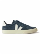 Veja - Campo Leather-Trimmed Suede Sneakers - Blue