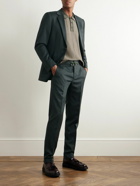 Mr P. - Slim-Fit Wool -Twill Drawstring Suit Trousers - Green