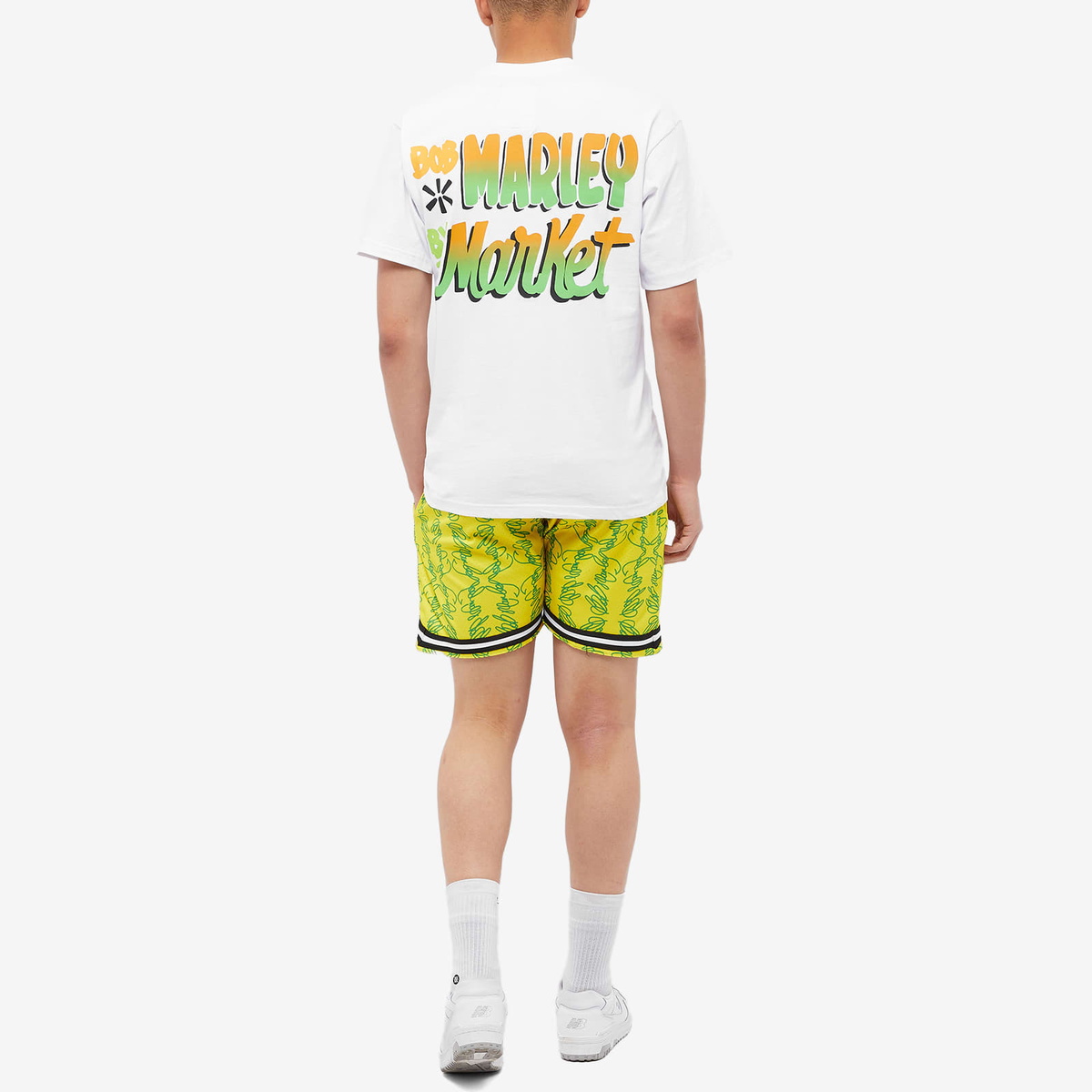 ★MARKET★ U BOB MARLEY SOCCER TSHIRT WHITE MKTU3FRTS036WH MARKET x Bob Marley Soccer T-Shirt in White MARKET