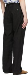 PRESIDENT's SSENSE Exclusive Black Linen Leisure Trousers