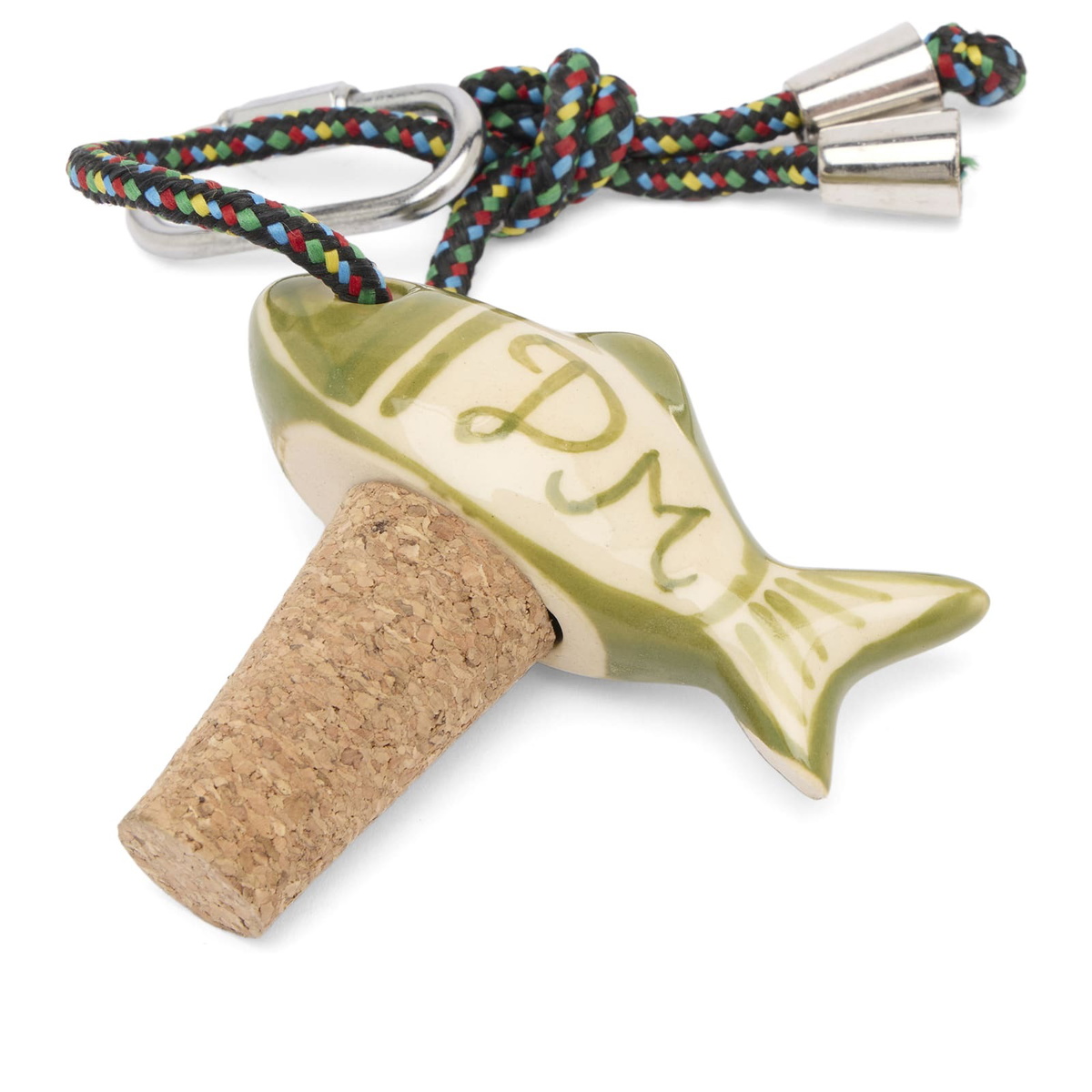 Damson Madder Women's Ceramic Fish Bottle Stop in Green 