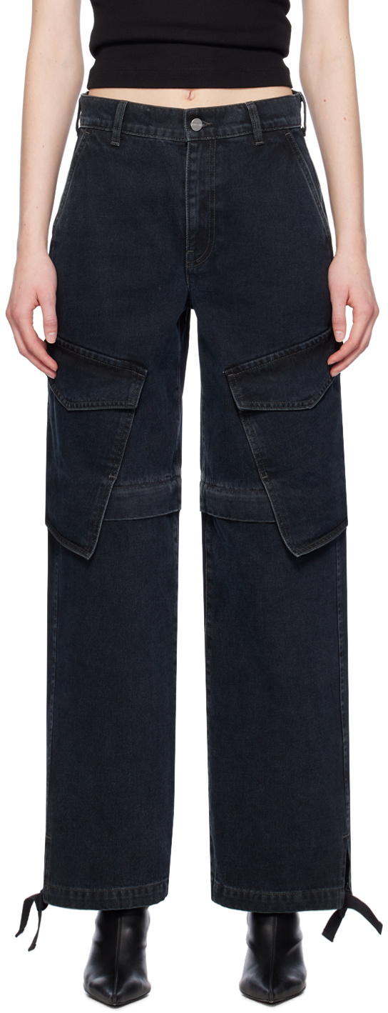 Dion Lee Black Parachute Jeans