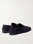 TOD'S - Suede Driving Shoes - Blue - 7