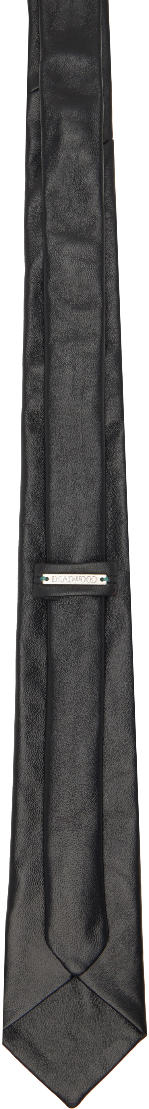 Deadwood Black Timo Leather Tie
