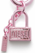 Diesel Metal keyring charm with padlock design - Charms and Keyrings - Unisex - Pink