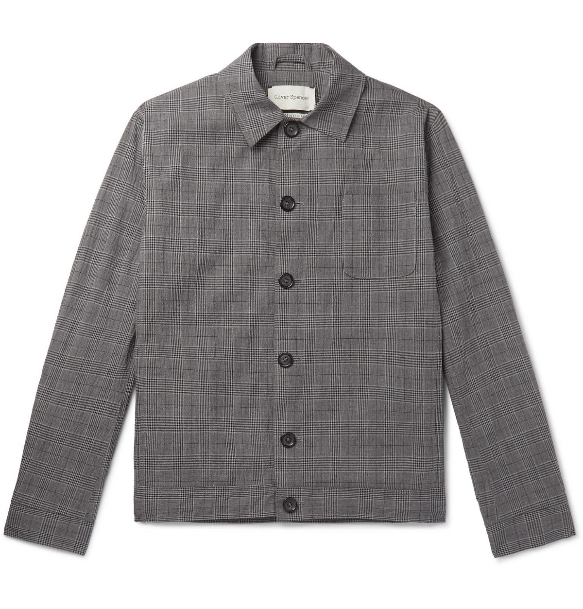 Oliver Spencer - Buckland Prince of Wales Checked Cotton-Blend Jacket ...