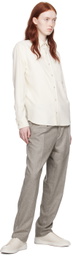 ZEGNA Off-White Press-Stud Shirt