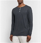 Hartford - Slub Linen Henley T-Shirt - Charcoal