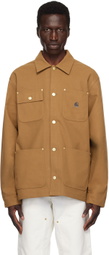 Carhartt Work In Progress Tan Michigan Faux-Leather Jacket