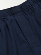 Sunspel - Straight-Leg Cotton-Twill Pyjama Trousers - Blue