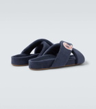 Christian Louboutin Bizzu embroidered logo slides