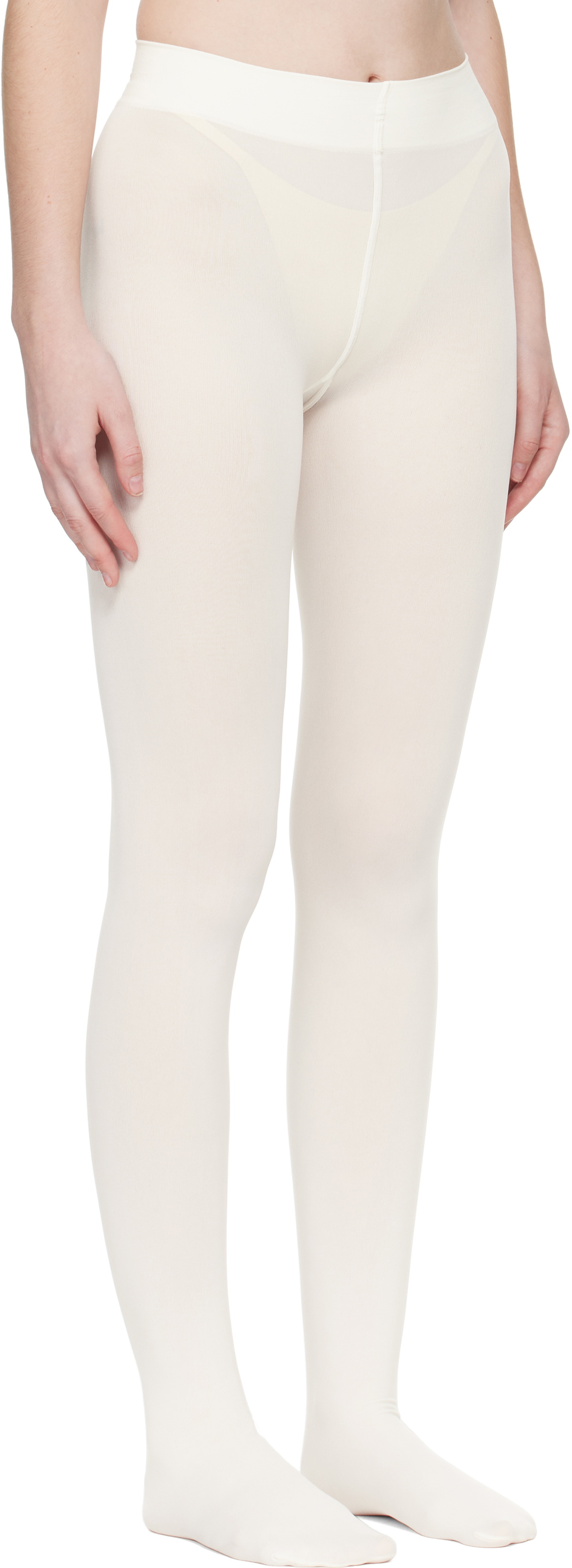 Wolford Off-White Velvet de Luxe 66 Tights