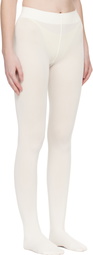 Wolford Off-White Velvet de Luxe 66 Tights