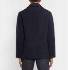 Mr P. - Double-Breasted Virgin Wool and Cashmere-Blend Bouclé Peacoat - Men - Navy