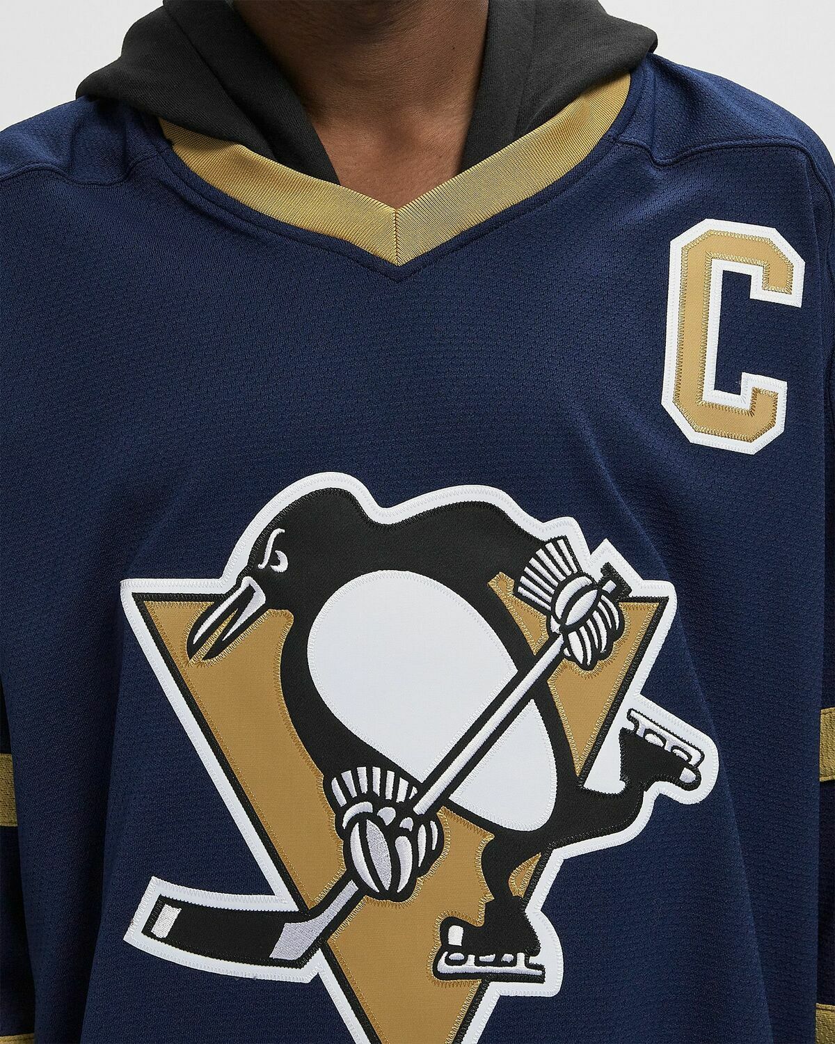 Mitchell & Ness X JUST DON NHL JERSEY HOODIE PITTSBURGH PENGUINS Blue Men