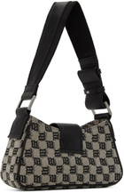 MISBHV Black & Taupe Jacquard Monogram Small Bag