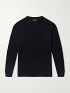 Beams Plus - Thermal Waffle-Knit Cotton T-Shirt - Black