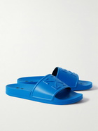 Off-White - Logo-Print Rubber Slides - Blue