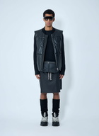 Moncler + Rick Owens Geocamo Flight Leather Hooded Gilet