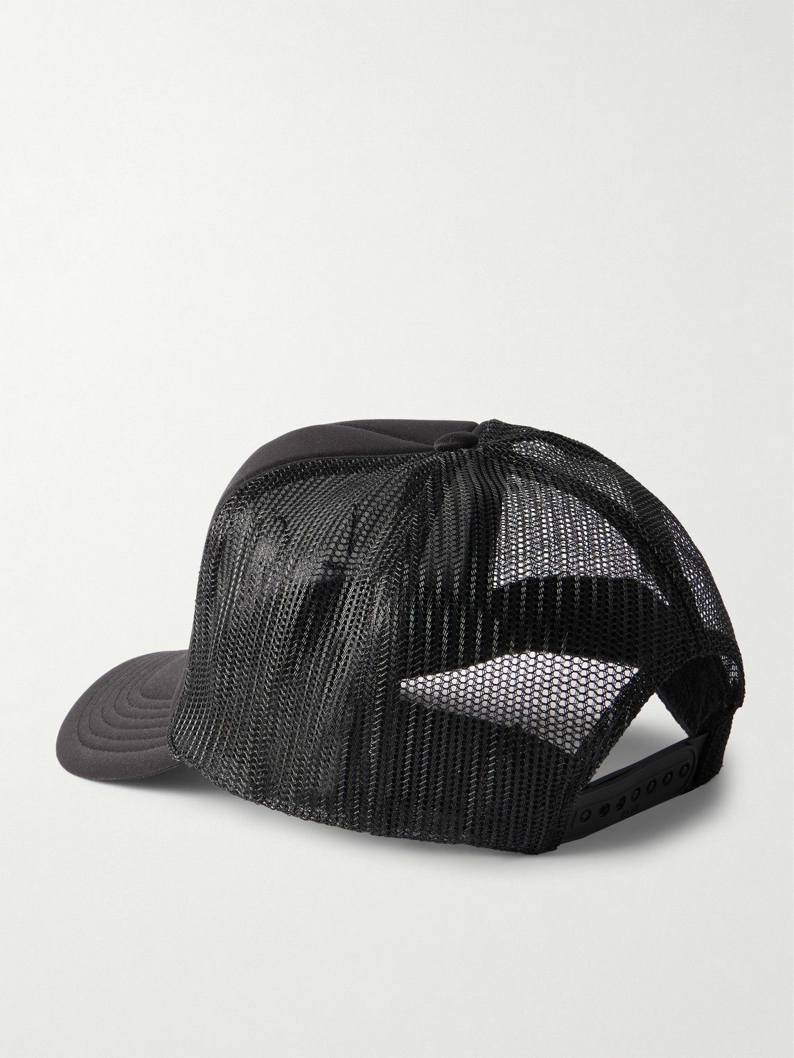 Local Authority LA - Skull O Logo-Embroidered Cotton-Blend Canvas and Mesh Trucker Cap