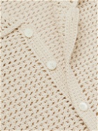 Auralee - Open-Knit Cotton Shirt - Neutrals