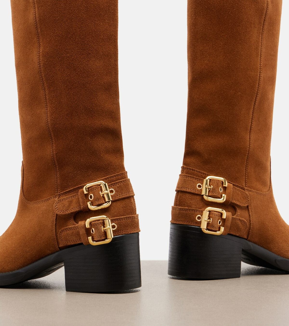 Chloé Dakota suede biker boots