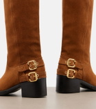 Chloé Dakota suede biker boots