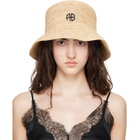 ANINE BING Beige Cabana Bucket Hat