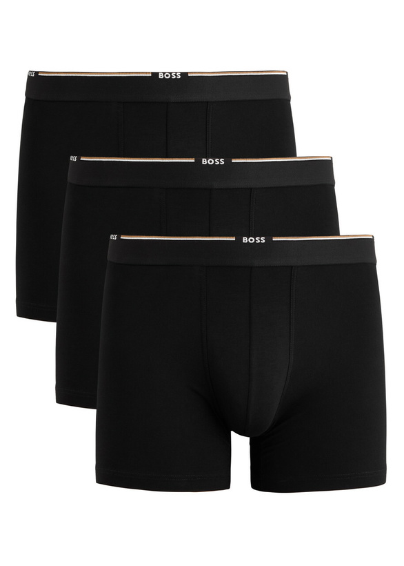 Photo: Boss Stretch-jersey Boxer Briefs set of Three Black