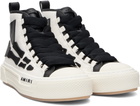 AMIRI Black & White Skel Court Hi Sneakers