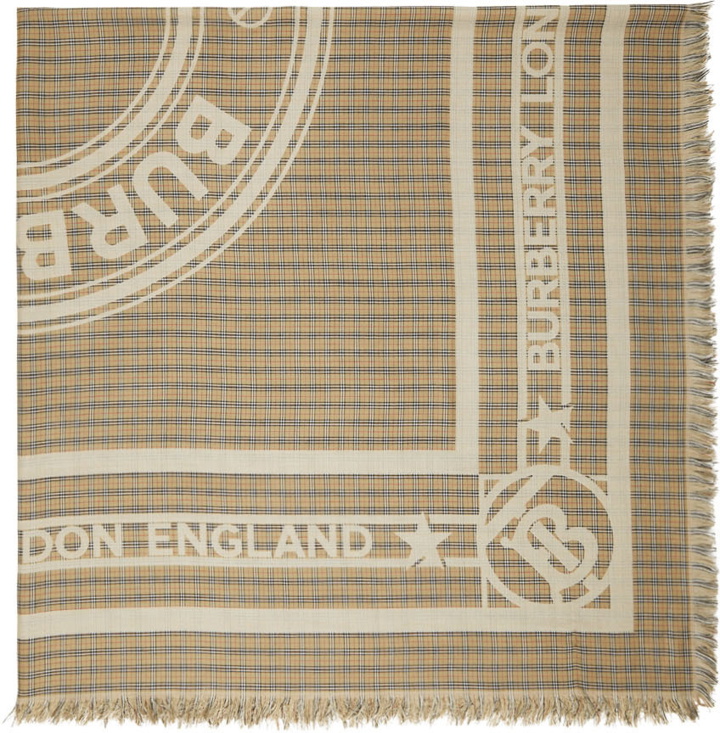 Photo: Burberry Beige Small Check TB Scarf