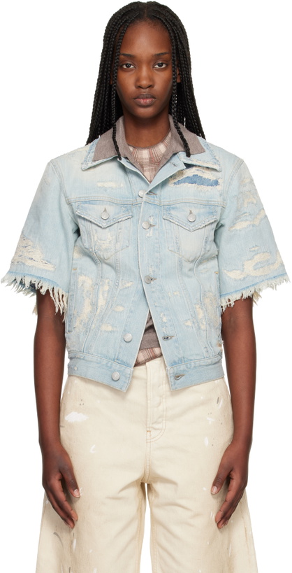 Photo: Acne Studios Blue Mended Denim Jacket