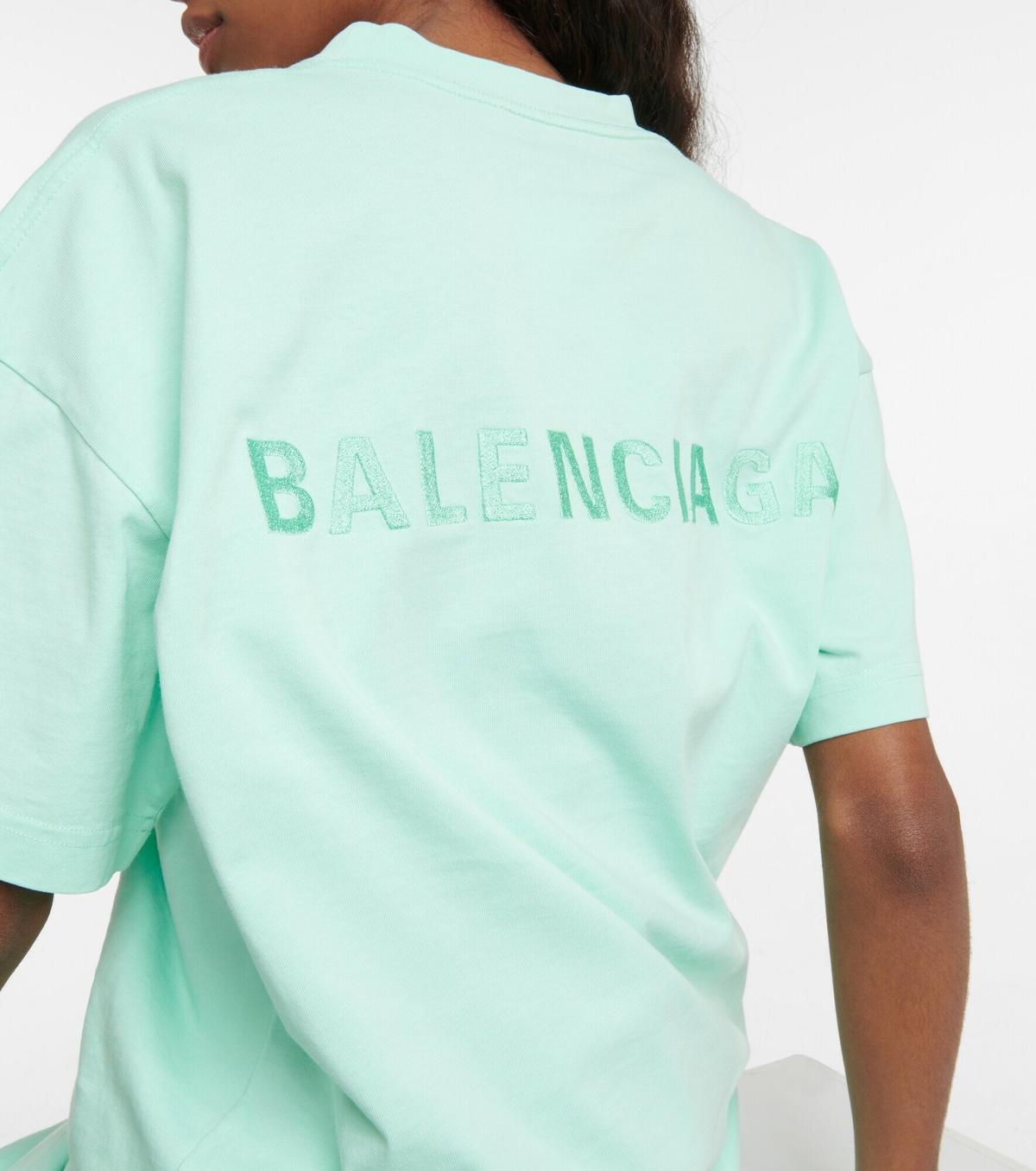 25SS new/BALENCIAGA ロゴコットンTシャツ T-Shirt Green 25SS new/BALENCIAGA ロゴコットンTシャツ T-Shirt Green
