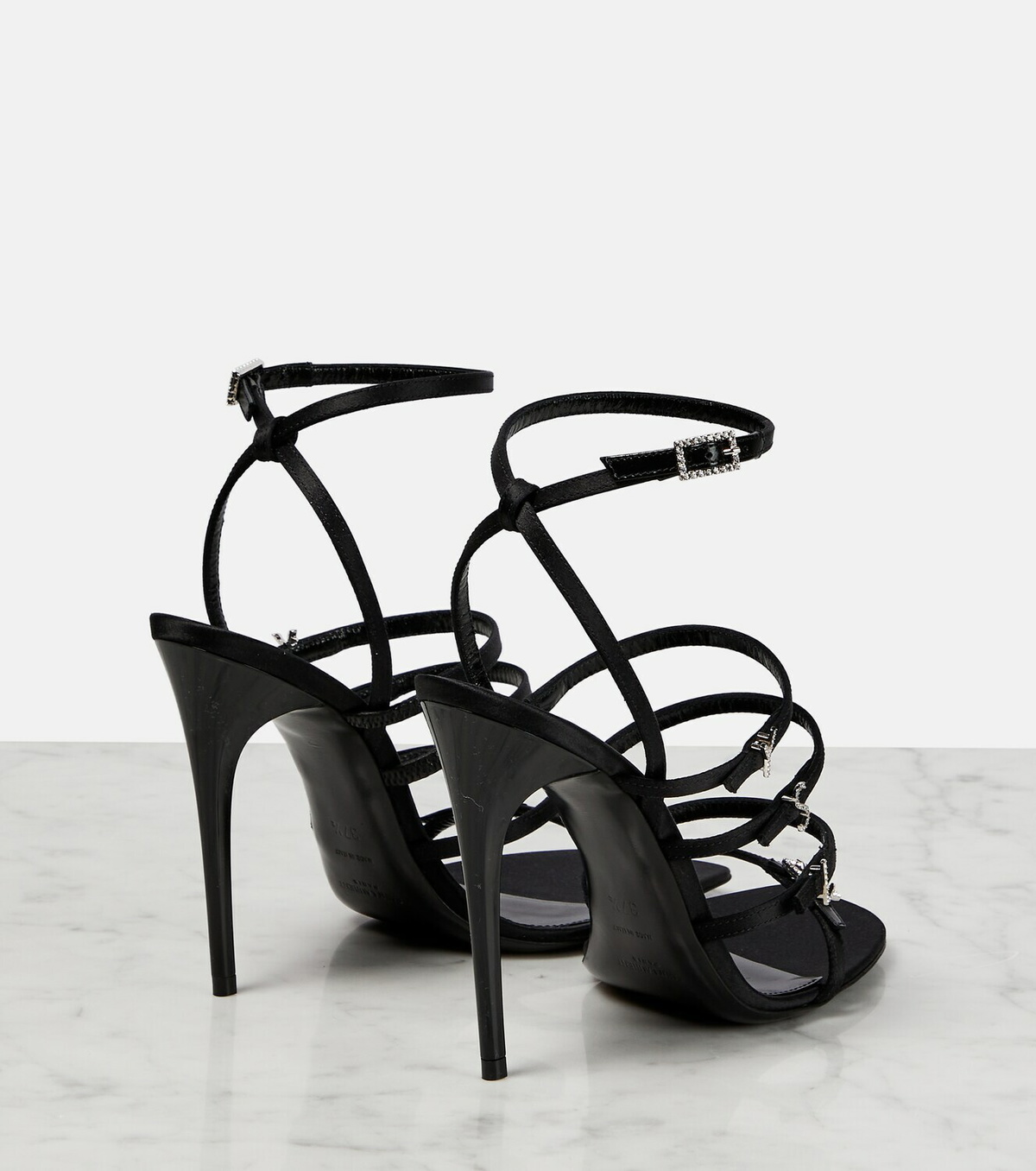 Saint Laurent Jerry 95 サンダル Saint Laurent Jerry 95 Satin Sandal – Bluefly