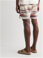 SMR Days - Vathi Straight-Leg Striped Cotton-Voile Jacquard Shorts - Neutrals