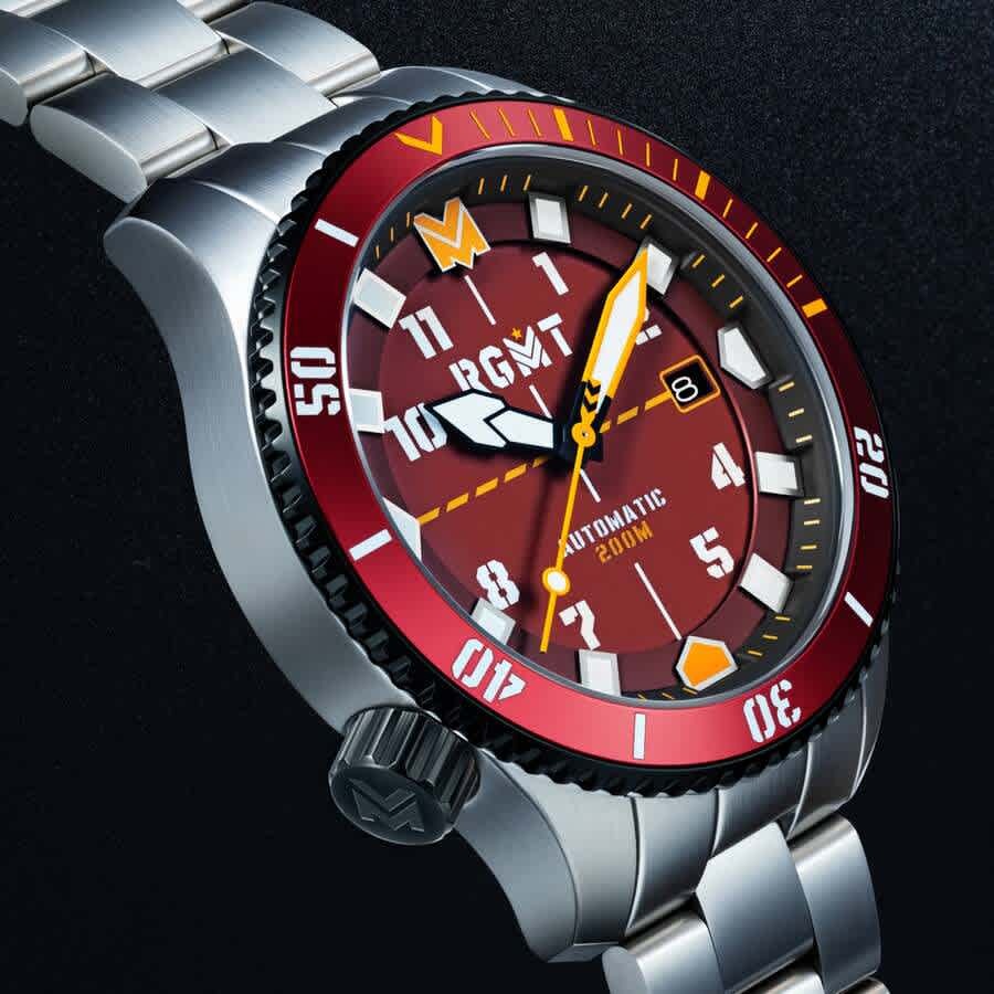 RGMT Recon Diver Automatic Red Dial Mens Watch RG-8075-44