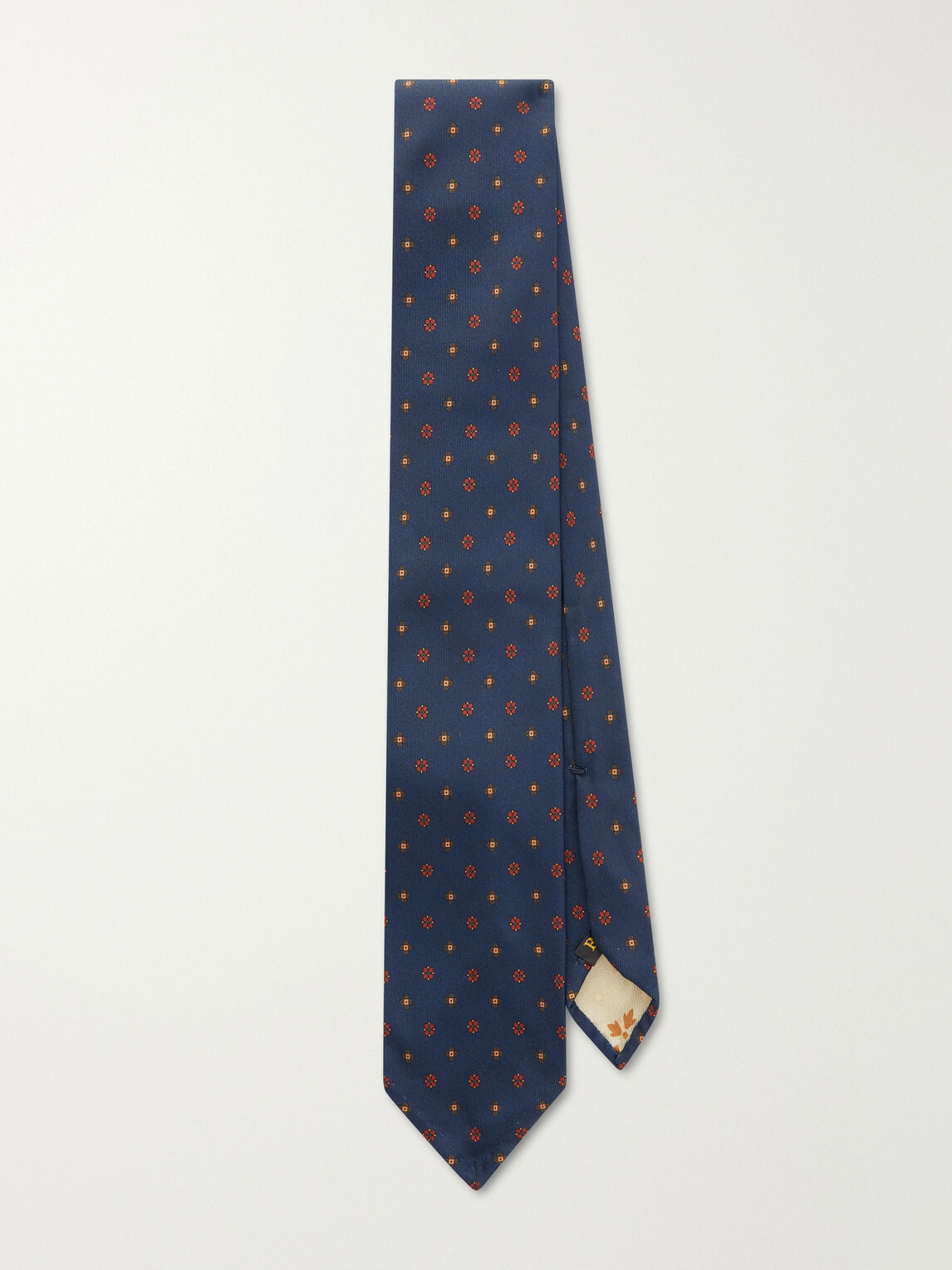 Rubinacci - 8cm Printed Silk-Twill Tie - Blue