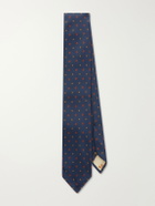 Rubinacci - 8cm Printed Silk-Twill Tie - Blue