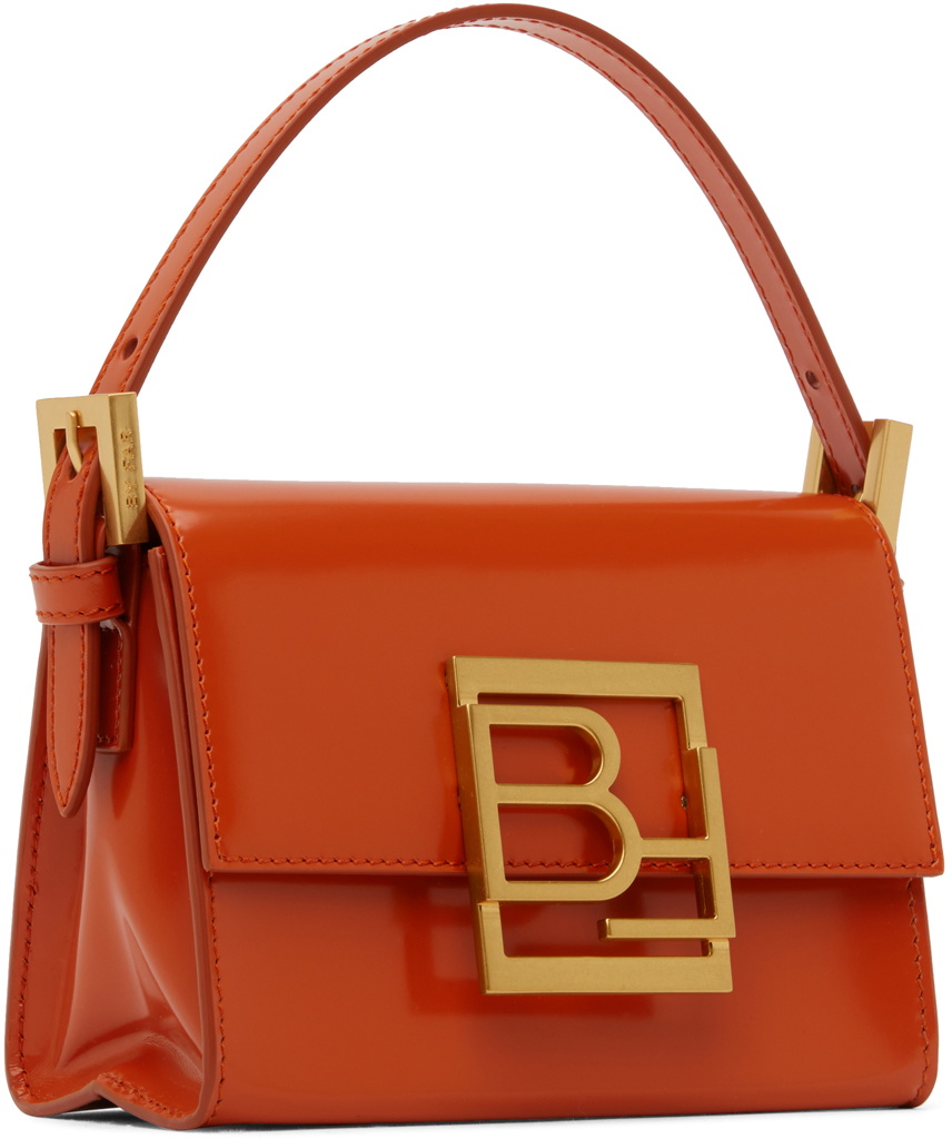 【送料&関税込】BY FAR Orange Leather Mini Handbag BY FAR MINI RACHEL ORANGE CROCO LEATHER HANDBAG