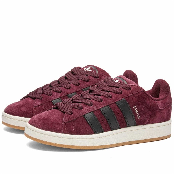 Photo: Adidas CAMPUS 00s Sneakers in Maroon/Core Black/Off White