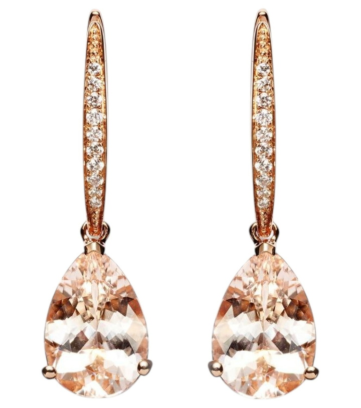 Photo: Bucherer Fine Jewellery Blush 18kt rose gold earrings with diamonds and morganites