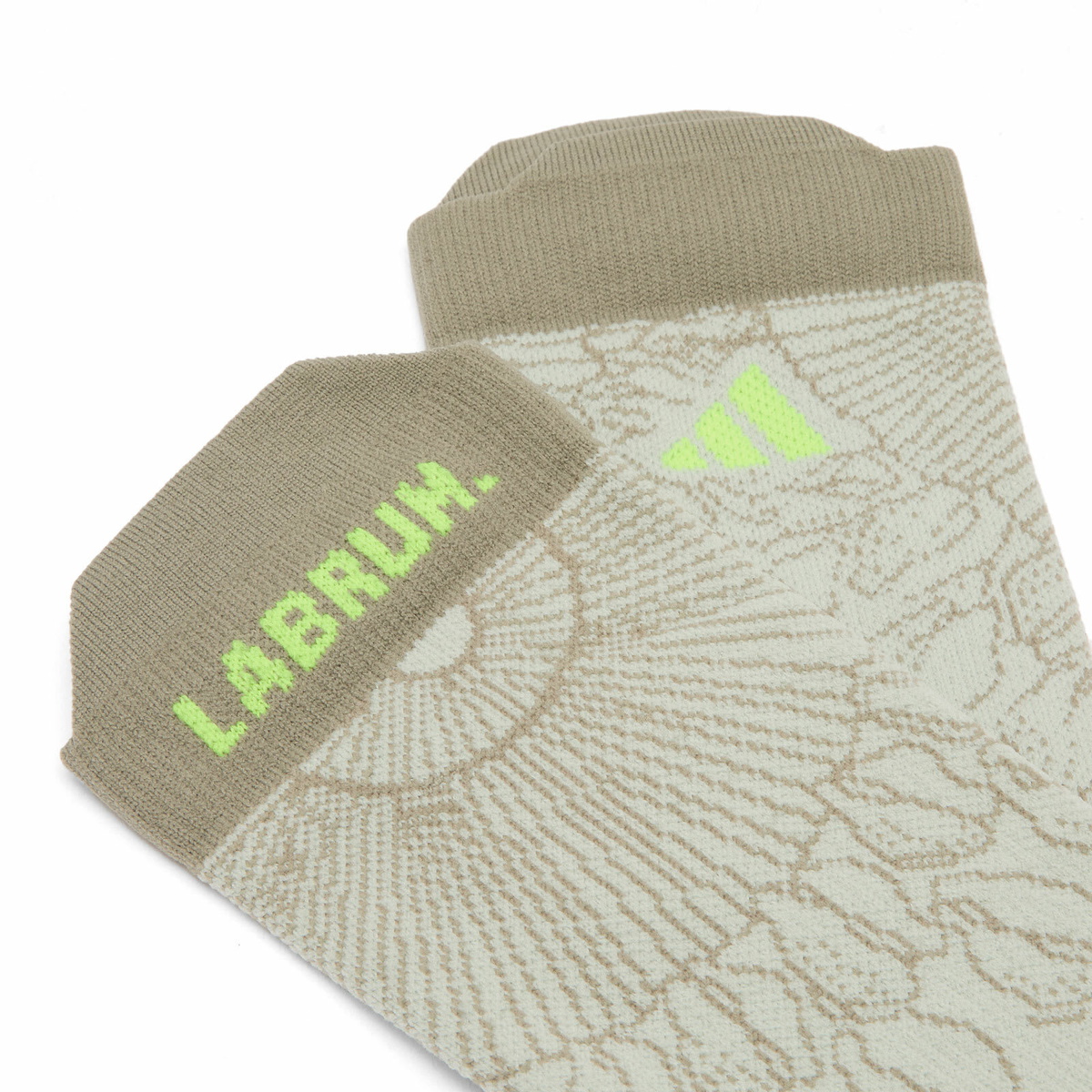 Adidas Running Men's adidas x Labrum Run Socks in Wonder Silver Sesame Yellow