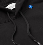 Off-White - Logo-Print Loopback Cotton-Jersey Hoodie - Black