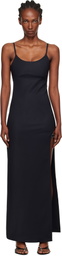 Coperni Black Garter Belt Maxi Dress