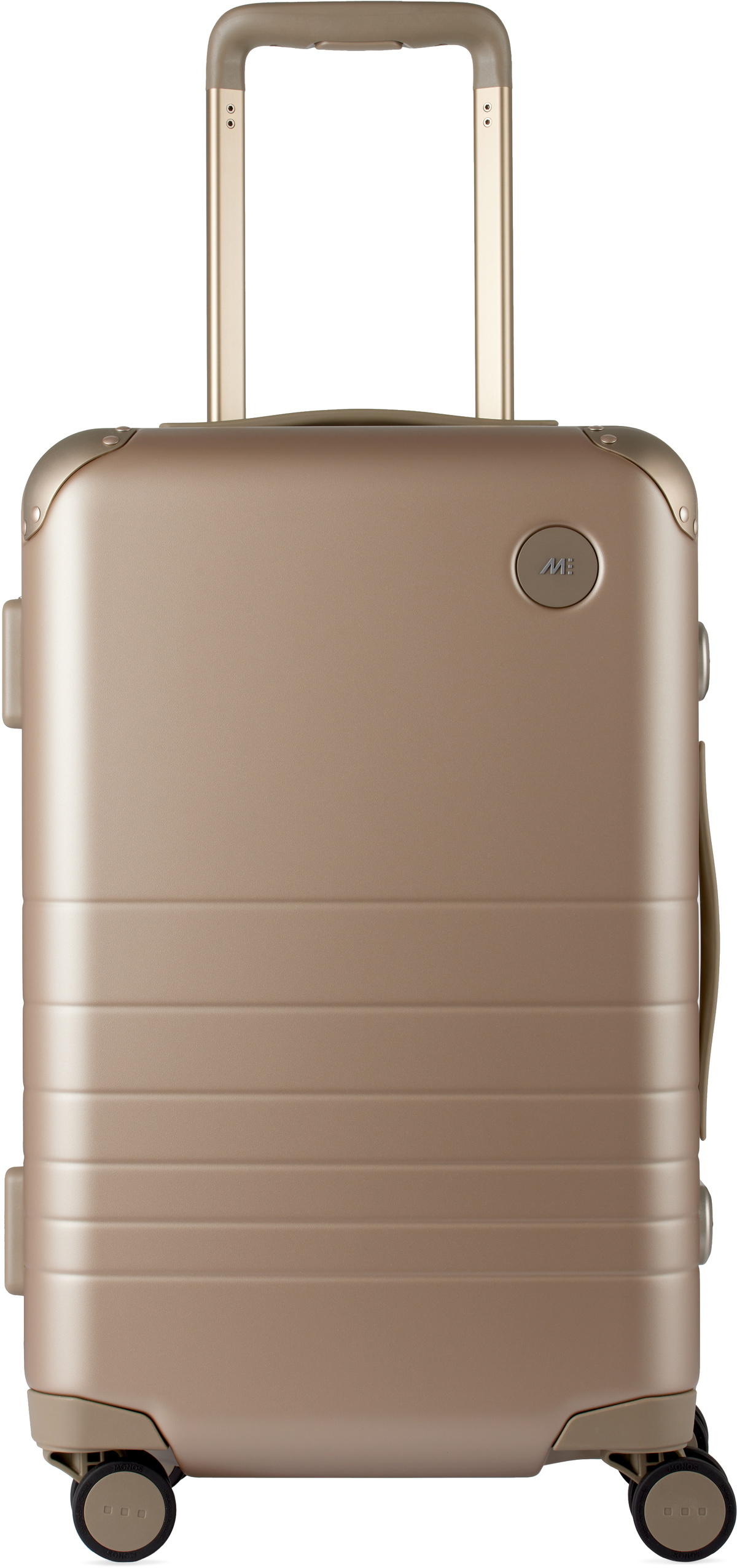 Monos Beige Hybrid Carry-On Suitcase