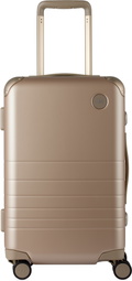 Monos Beige Hybrid Carry-On Suitcase