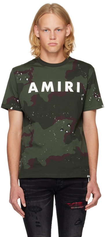 Photo: AMIRI Green Camouflage T-Shirt