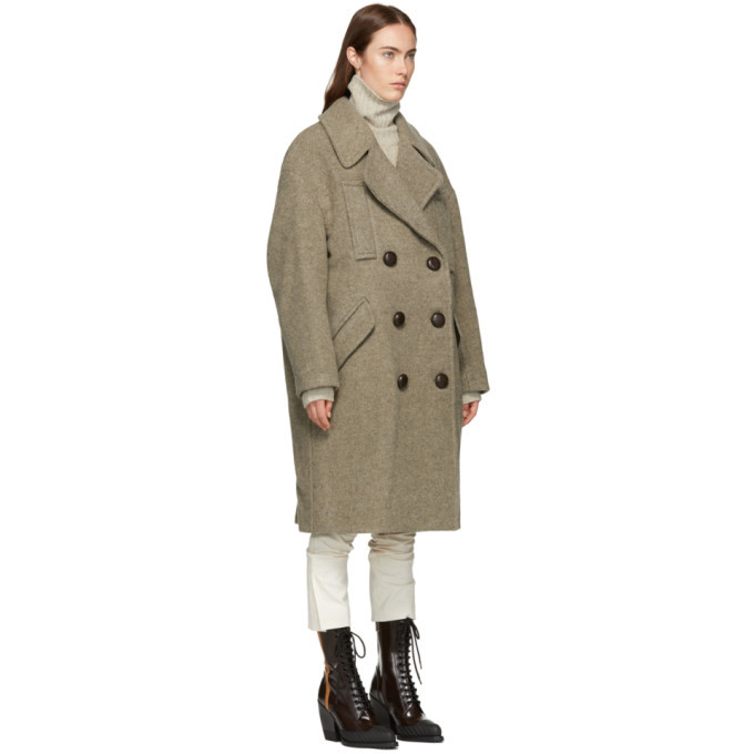 Isabel Marant Taupe Wool Etim Coat Isabel Marant